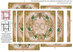 Coffee Roses 90 Ring 5in Spiral Edge Stacker