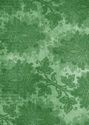 Mint Green Regal Pattern Dark A4 Backing Paper