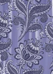 Blue Big Floral Painted Wallpaper A4 Backing Paper