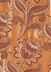 Burnt Orange Big Floral Painted Wallpaper A4 Backing Paper