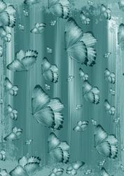 Dusky Teal Painted Butterfly A4 Backing Paper
