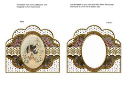 Pretty Church Black Anglaise Scallop Card Base Frame