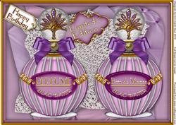 Lilac Water Perfume Duo Birthday A4 Picture Topper