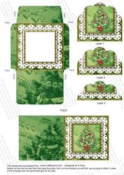 Christmas Tree Mini Card Envelope Scallop Bottom Stacker