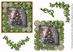 How My Tree Looks Holly Scallop 3D Decoupage Step by Step