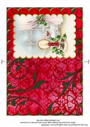 Christmas Candle Window 1 Scallop Edge Card
