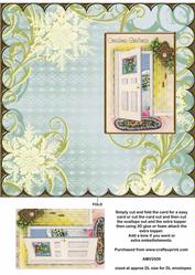 Christmas Open Door to All Scallop Edge Dl Card
