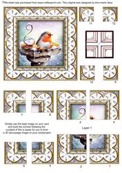 Blue Robin Flake Anglaise 5in All 4 Corner Stacker