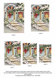 Christmas Door Pyramid Toppers