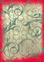 Christmas Poinsettia Window Swirls Backing Paper