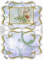 Christmas Tree Village Fancy Bracket Card