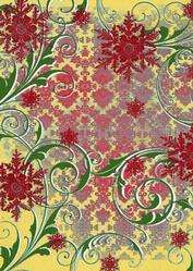 Christmas Red Poinsettia Swirls Backing Paper