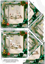 Winter Pub Holly 5in Wavy Triangle Stacker