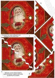 Father Christmas Book 5in Wavy Triangle Stacker