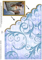 Christmas Choirboy Scallop Edge Corner Card