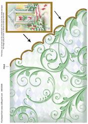 Christmas Fancy Door Scallop Edge Card