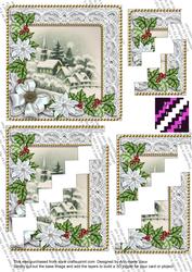 Dream Church White Poinsettia 5in Zigzag Triangle Stacker