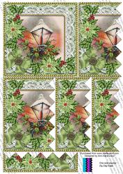 Lantern Green Glitter 5in One Side Zig Zag Stacker