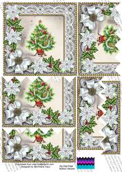 Elegant Tree Ice Poinsettia 5in Zig Zag Bottom Stacker