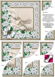 Ic Church Poinsettia 6in Duo Corner Stacker