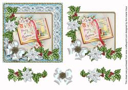 Glory Book Ice Poinsettia 3D Decoupage Step by Step Sheet