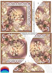 Snowy Village Poinsettia 5in Round Bottom Stacker