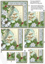 Snowbells Poinsettia 5in One Corner Stacker
