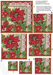 All Red Poinsettia 5in One Corner Stacker