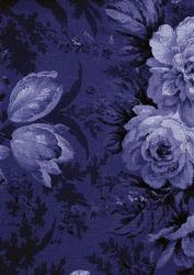 Dark Blue Large Rose Blooms A4 Backing Paper