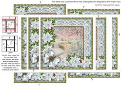 Snow Scene Ice Poinsettia 5in Spiral Edge Stacker