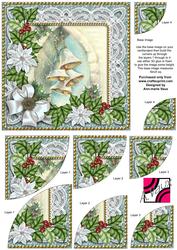 Snowbells Poinsettia 6in Duo Corner Stacker