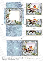 Robin1 Ice Poinsettia Mini Card Envelope Bottom Stacker