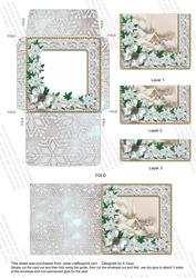 Ice Church Poinsettia Mini Card Envelope Bottom Stacker