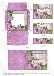 Pretty Snowscene Lilac Card Envelope Bottom Stacker