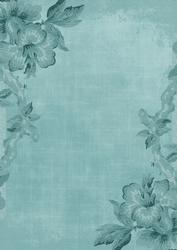 Dusky Teal Textured Rose Corner A4 Backing Paper