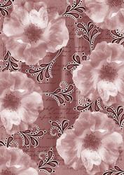 Dusky Pink Blossom Swirl Painted A4 Backing Paper