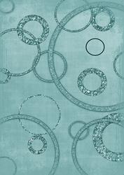 Dusky Teal Geo Glitter Circles A4 Backing Paper