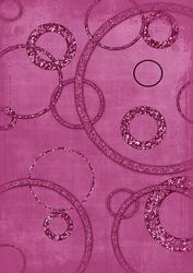 Cerise Geo Glitter Circles A4 Backing Paper