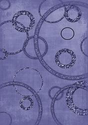 Dark Blue Geo Glitter Circles A4 Backing Paper