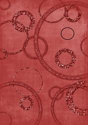 Dark Red Geo Glitter Circles A4 Backing Paper