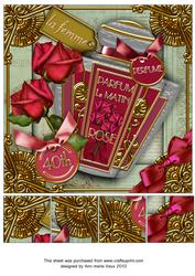 Rose Perfume 40th Birthday 8in Picture Topper
