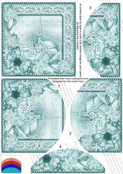 Church Village Teal Tone 5in Bottom Stacker