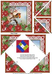 Red Robin Poinsettia 5in Triangle Spiral Stacker