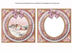 Pink Church Ruffle Shaker Frame with Base