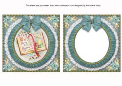 Glory Book Blue Ruffle Shaker Frame with Base