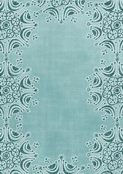 Dusky Teal Snowflake Glitter Border A4 Backing Paper