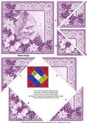 Snowbells Lilac Tone 5in Triangle Spiral Edge Stacker
