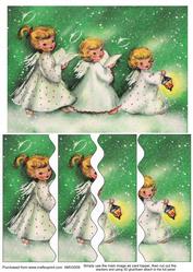 Christmas Angel Trio Wavy Side Stacker