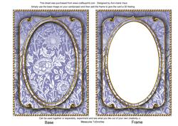 Blue Multi Floral 7x5in Shaker Base and Frame