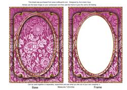 Cerise Multi Floral 7x5in Shaker Base and Frame